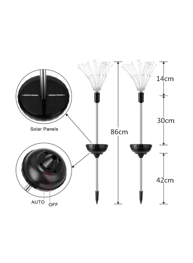 4-Piece LED Solar Light White 85centimeter