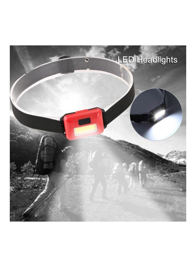Waterproof LED Headlamp Red/Black 6.1x4x1.8centimeter