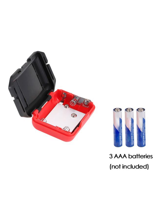 Waterproof LED Headlamp Red/Black 6.1x4x1.8centimeter