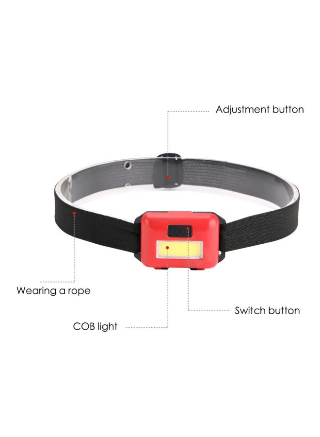 Waterproof LED Headlamp Red/Black 6.1x4x1.8centimeter