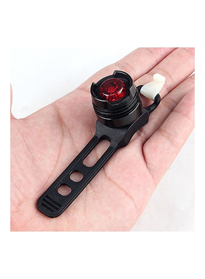 Waterproof LED Safety Warning Headlight For Bicycle Black 9.8x2centimeter
