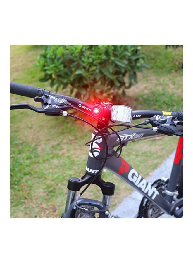 Waterproof LED Safety Warning Headlight For Bicycle Black 9.8x2centimeter