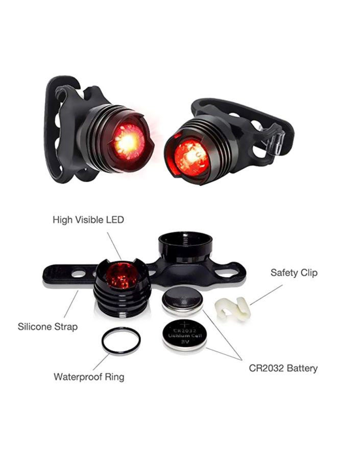 Waterproof LED Safety Warning Headlight For Bicycle Black 9.8x2centimeter