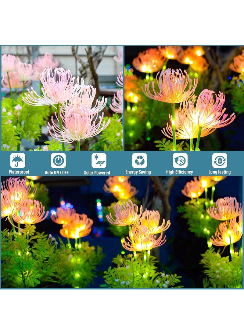 4 PCS New Solar Bi'an Lantern Simulation Flower Outdoor Decorative Flower Courtyard Landscape Lawn Lamp