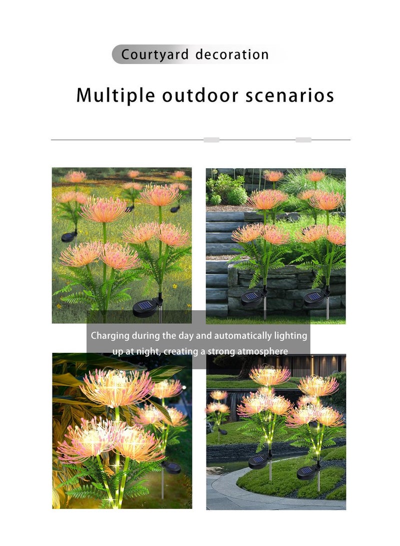 4 PCS New Solar Bi'an Lantern Simulation Flower Outdoor Decorative Flower Courtyard Landscape Lawn Lamp