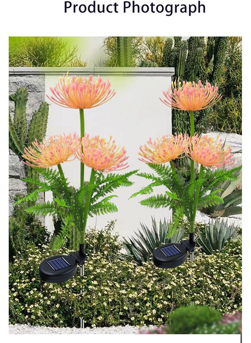 4 PCS New Solar Bi'an Lantern Simulation Flower Outdoor Decorative Flower Courtyard Landscape Lawn Lamp