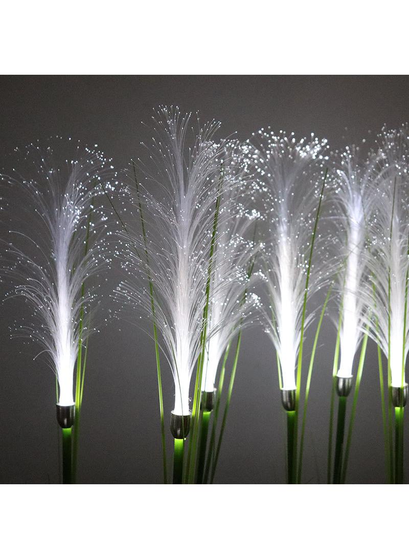 2 Pieces Of Landscape Lamp Solar Reed Lamp Fiber Lawn Lamp Outdoor Simulation Landscape Courtyard Decorative Lamp White Light