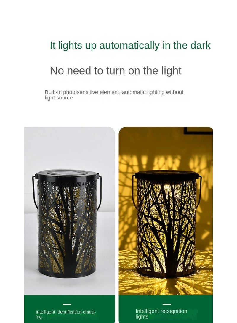 Outdoor Courtyard Solar Observation Light Decoration Atmosphere Hollow Hanging Lamp