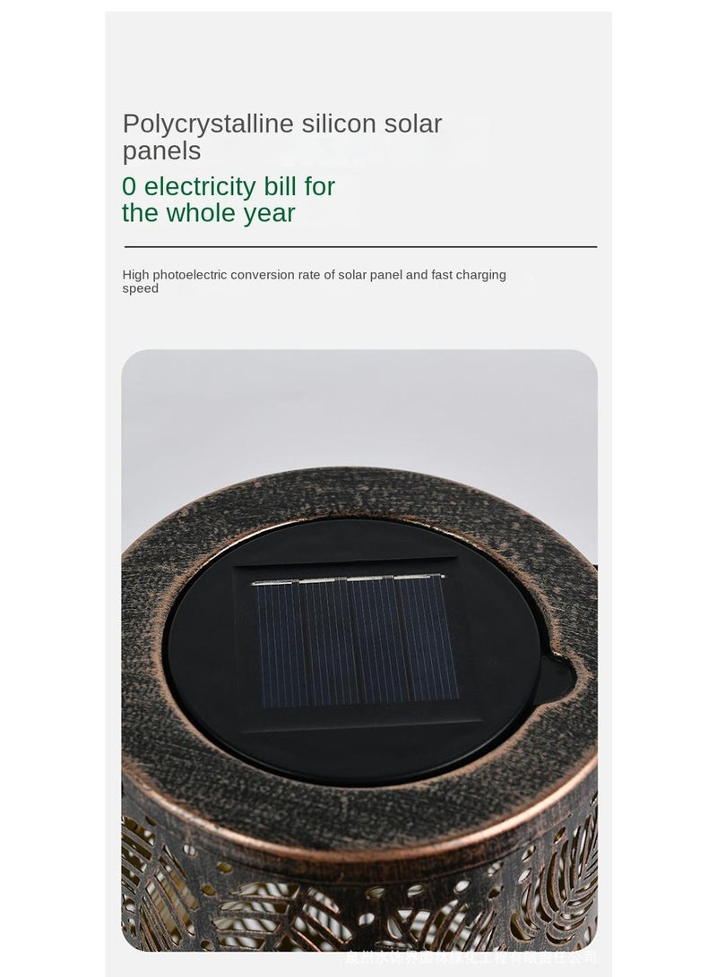 Outdoor Courtyard Solar Observation Light Decoration Atmosphere Hollow Hanging Lamp