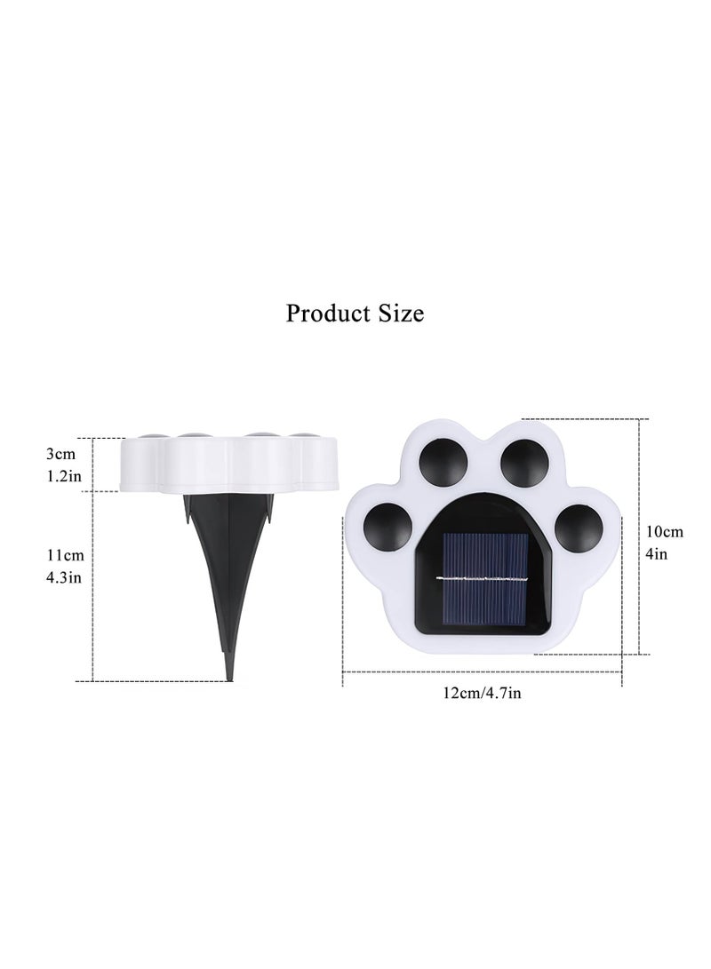 Solar Paw Print Lights, 2pack LED Paw Print Solar Lights Warm White Solar Pathway Lights, Dog Paw Solar Ground Lights Landscape Path Lights Solar Step Lights for Garden, Yard