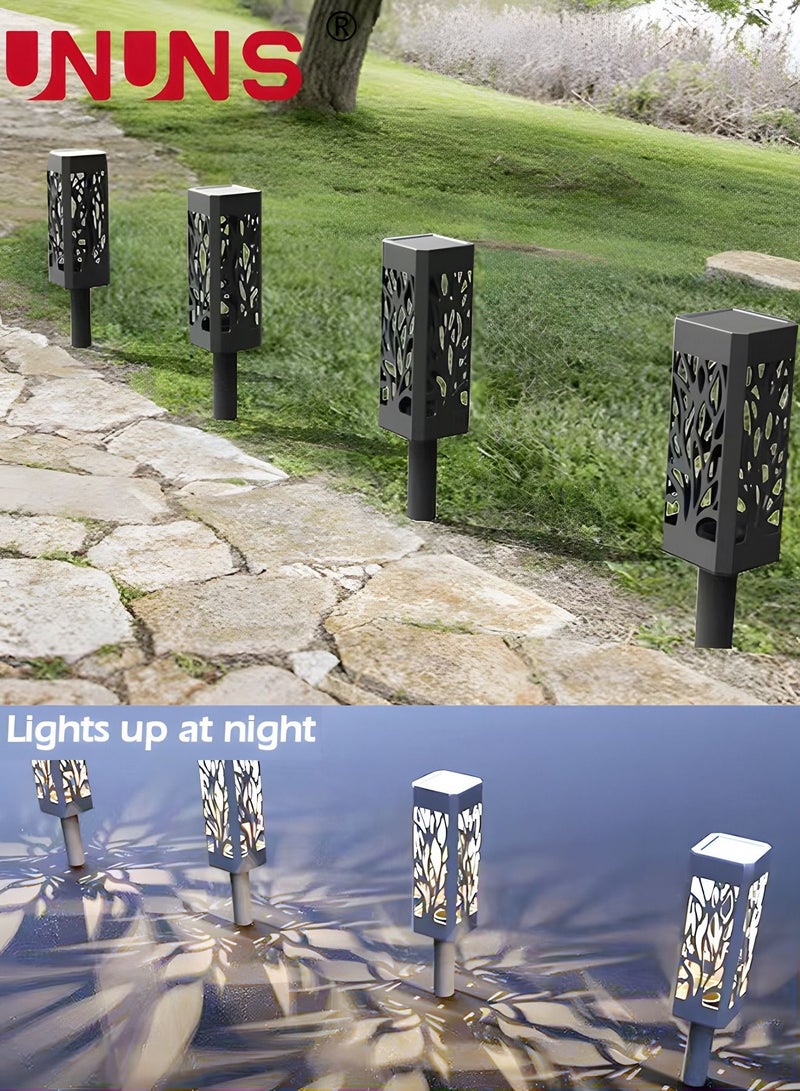 4-Piece LED Solar Pathway Lights,Solar Lights Outdoor Waterproof,Adjustable Solar Garden Lights For Walkway Yard Driveway Backyard Decor