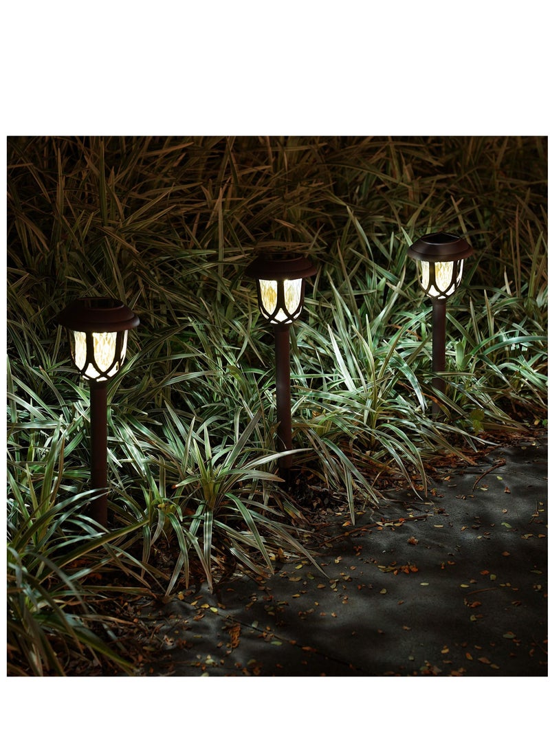 10 Pack Solar Lights Outdoor Decorative Solar Pathway Lights Outdoor Solar Powered Garden Yard Lights for Walkway Sidewalk Driveway
