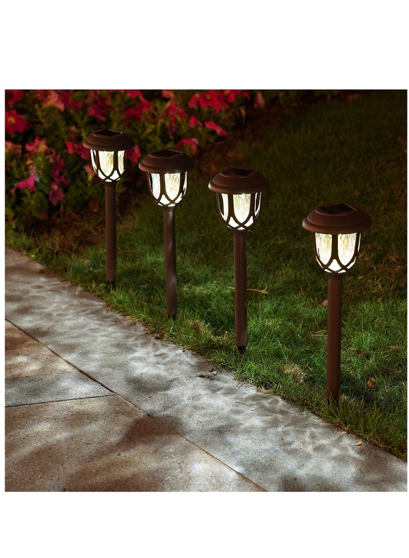 10 Pack Solar Lights Outdoor Decorative Solar Pathway Lights Outdoor Solar Powered Garden Yard Lights for Walkway Sidewalk Driveway