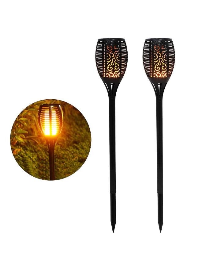 2 Pieces Solar Garden Flashlight Solar Garden Lights  Waterproof Rating Warm Light