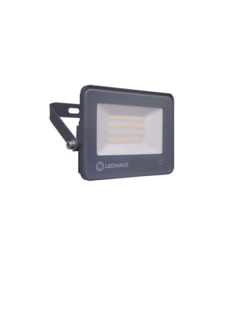 LEDVANCE Outdoor/Indoor ECO LED Flood Floodlight Luminaires 20W, Car Park/Security/Architectural, Light Weight, Slim Design, IP65 Water Resistance, Day Light, 1700lm, 6500k, LEDV-ECO-FL-20W-DL