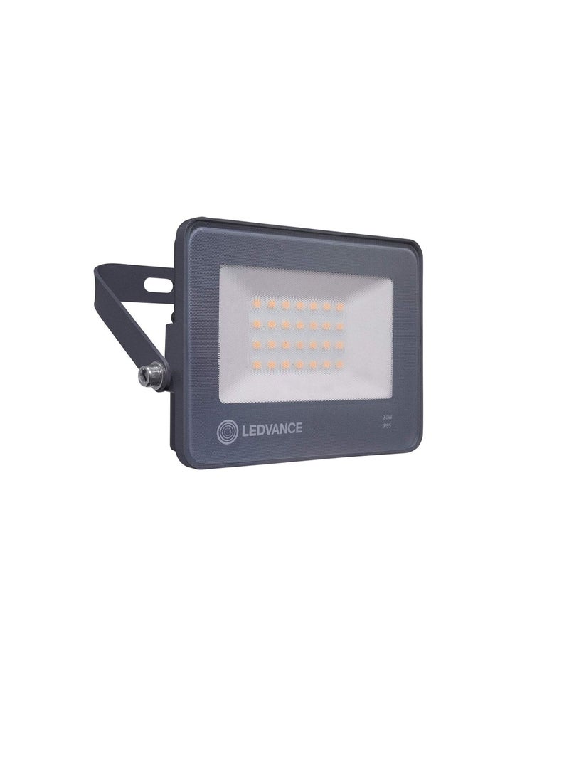 LEDVANCE Outdoor/Indoor ECO LED Flood Floodlight Luminaires 20W, Car Park/Security/Architectural, Light Weight, Slim Design, IP65 Water Resistance, Day Light, 1700lm, 6500k, LEDV-ECO-FL-20W-DL