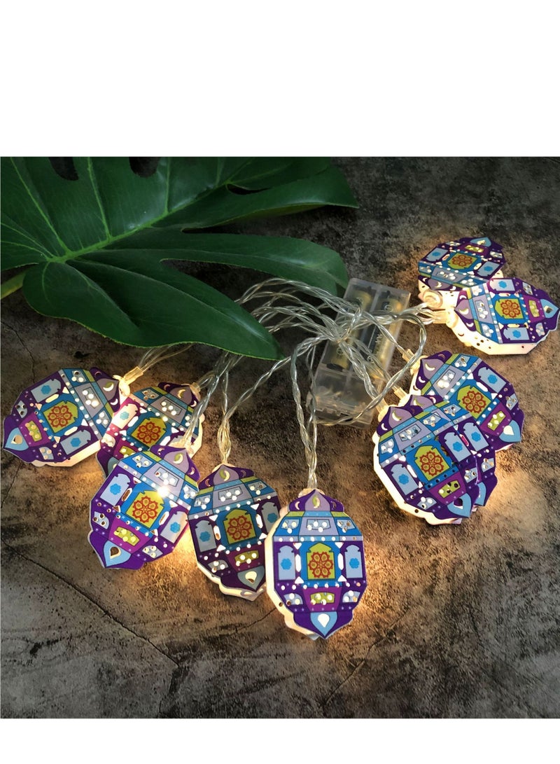 String Lights For Eid Ramadan Decorations Mubarak Ramadan Moon Star Lantern Lamp,Curtain String Lights with 3m  20 Lighting Modes for Home Outdoor  Bedroom  Wedding  Garden Decorations
