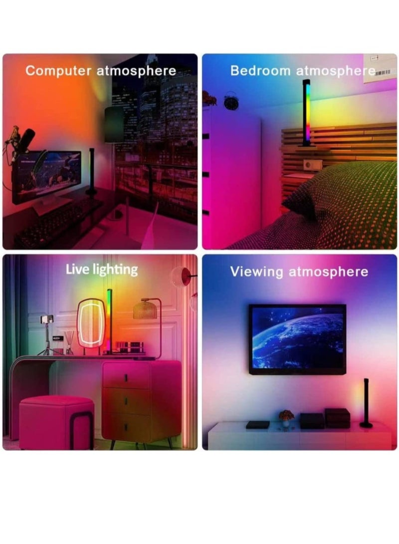 Smart RGB LED Light Bars, Ambient Lighting, Bluetooth Monitor Flow Light Bars with APP Control, Color Gaming Light Bar for TV/Room Decoration/Movie/PC.