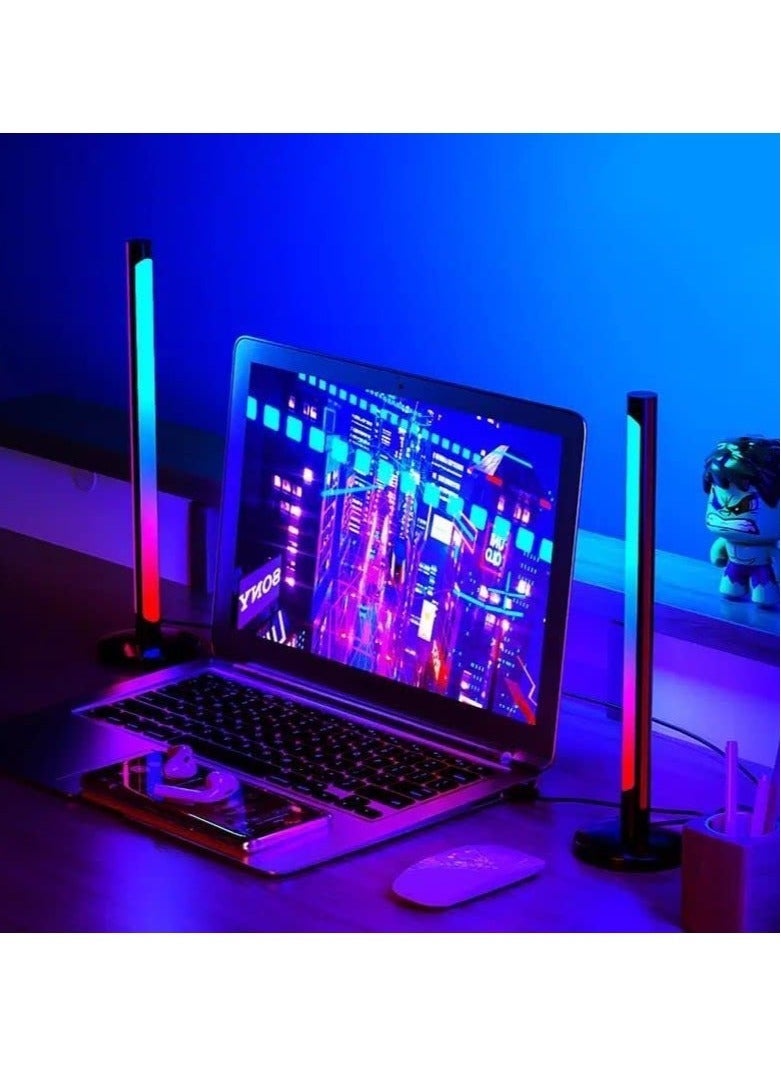 Smart RGB LED Light Bars, Ambient Lighting, Bluetooth Monitor Flow Light Bars with APP Control, Color Gaming Light Bar for TV/Room Decoration/Movie/PC.