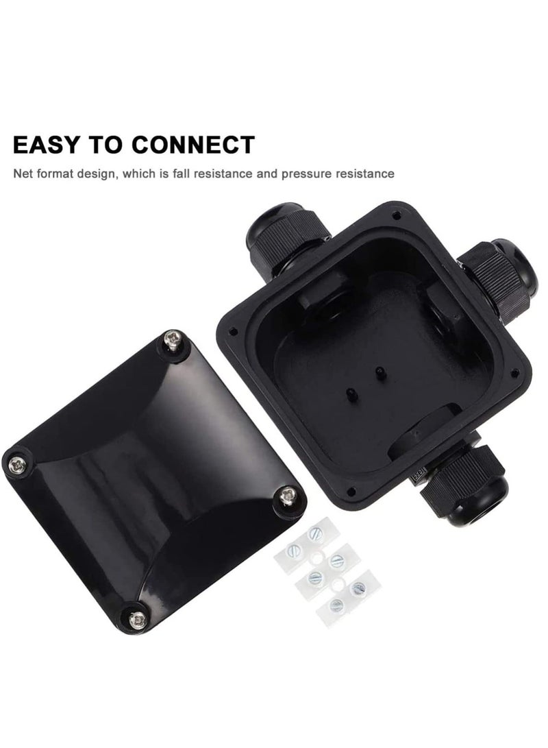 Waterproof External Junction Box   5pcs Plastic Waterproof Electrical Junction Box Waterproof IP68 3 Way Outdoor Cable Connectors Power Cord Connector Protection