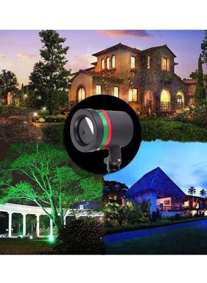 Outdoor Laser Projector Spotlight Black/Red/Green 12x21cm