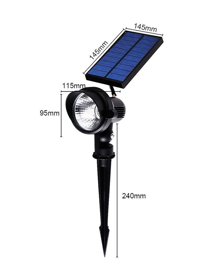 Solar Power Garden Spot Light Black/White/Blue 15 x 12cm