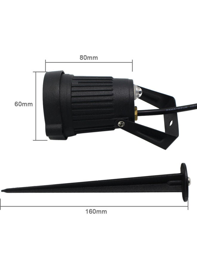 Water Resistant Outdoor LED COB Light Black