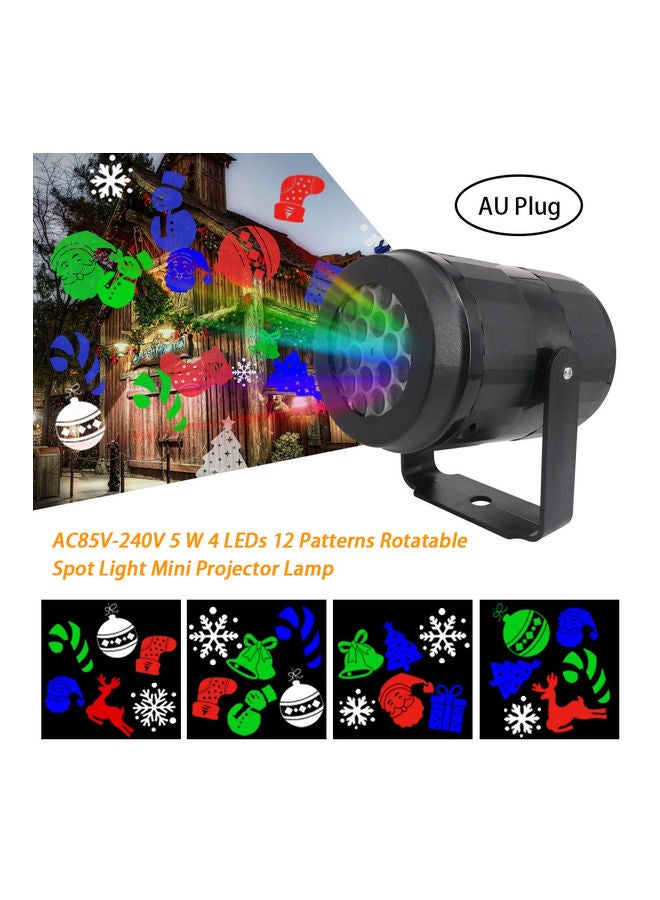 Mini Projector Outdoor Lawn Spot Light Black