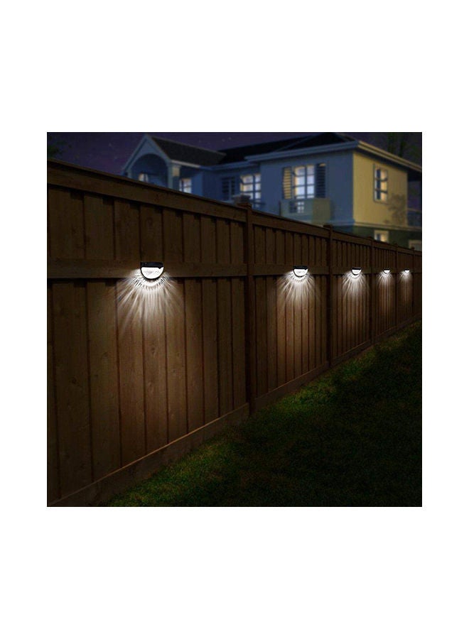 4-Piece Solar Outdoor Garden Light Set Black/White