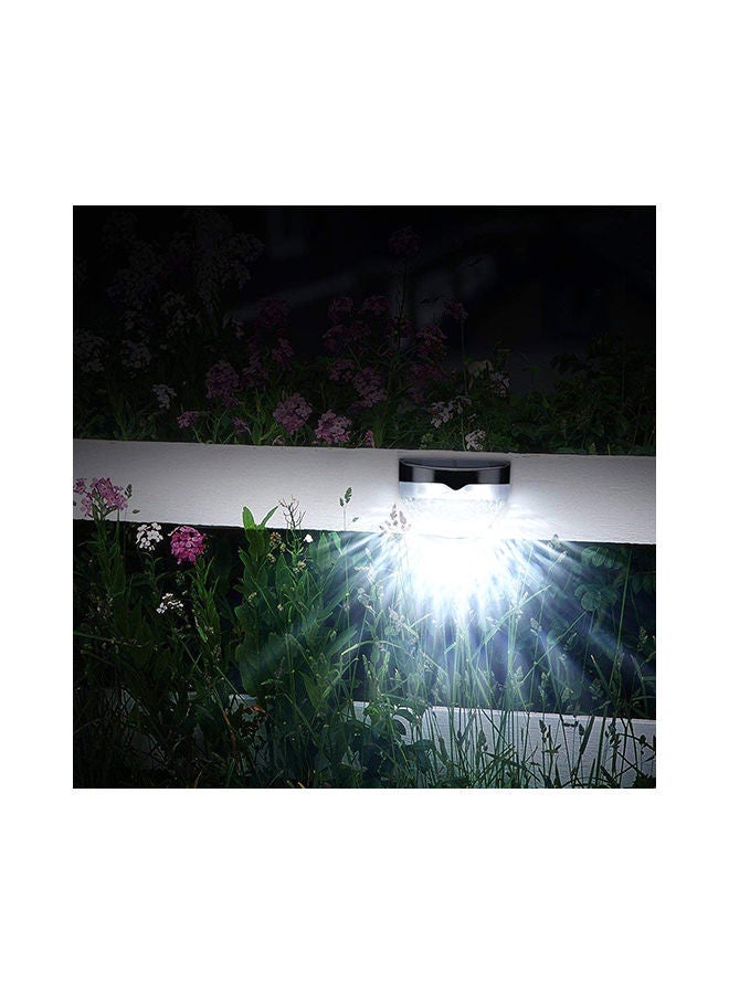 4-Piece Solar Outdoor Garden Light Set Black/White