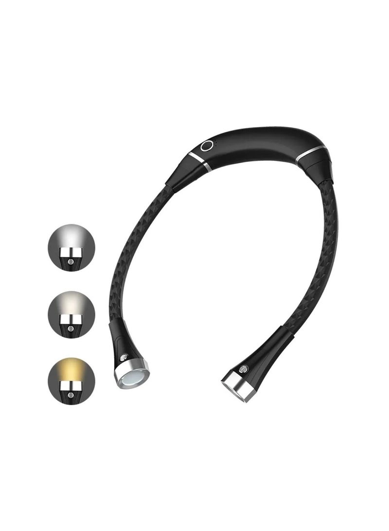 Neck Light, Neck Hug Light, Reading Lights for Reading in Bed, Flexible Hanging LED Light Batter Hands Free Neck Lamp for Reading Knitting Running Camping Repairing