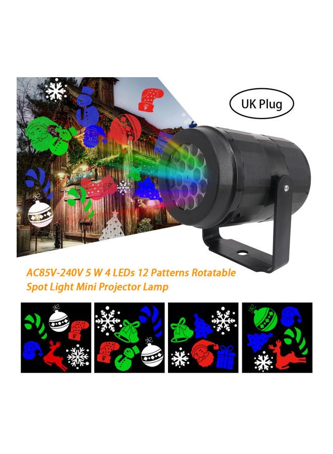 5W Christmas Pattern Rotatable Projector Lamp Multicolour