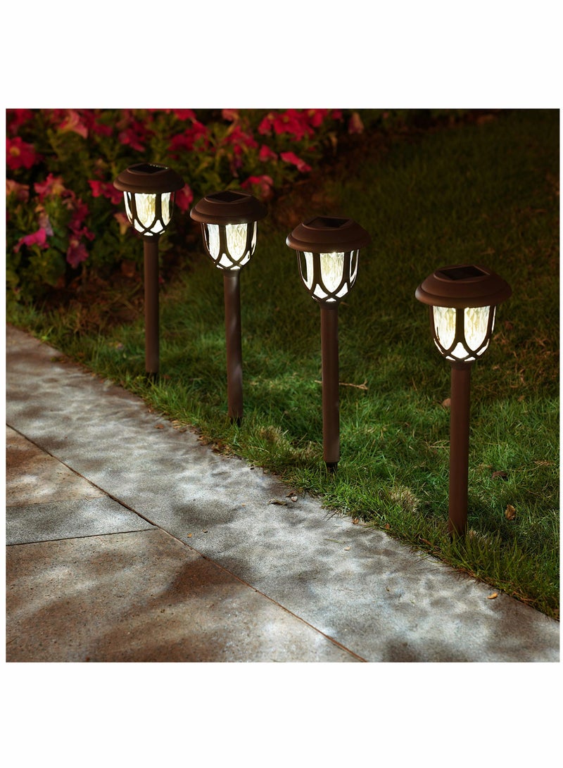 10 Pack Solar Lights Outdoor Decorative Solar Pathway Lights Outdoor Solar Powered Garden Yard Lights For Walkway Sidewalk Driveway