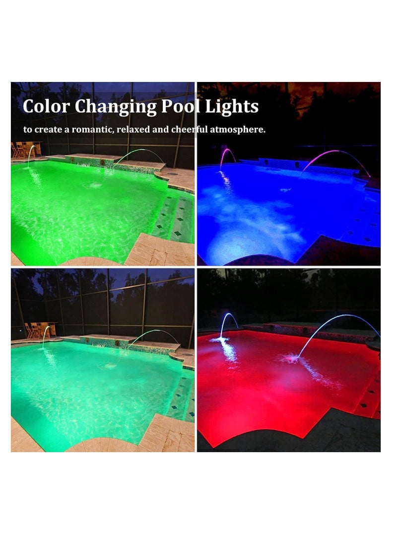 Submersible Pool Lights, Rechargeable Light with Remote, IP68 Waterproof LED Floating Lights 16 Color Changing, for Above Ground Inground Pools, Party, Bathtubs Decor, 1 Pcs