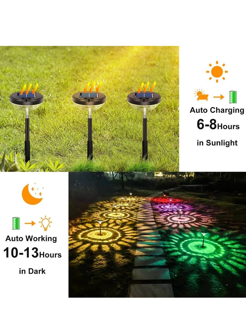 COOLBABY Solar Street Light Outdoor Waterproof 6 Pack Solar Lights 2 Lighting Modes Bright Outdoor Solar Lights for Outdoor Courtyard Walkway Landscape