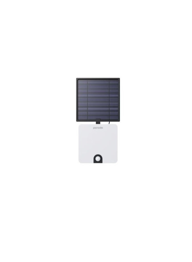 Smart Outdoor Solar Lamp With Built-in Battery 14x14cm Polysicion Solar Panel Up to 8 Hours Working Time 2000mAh Battery 3-5m PIR Sensor Distance IP44 Water Resistant 800 Lumens - Black