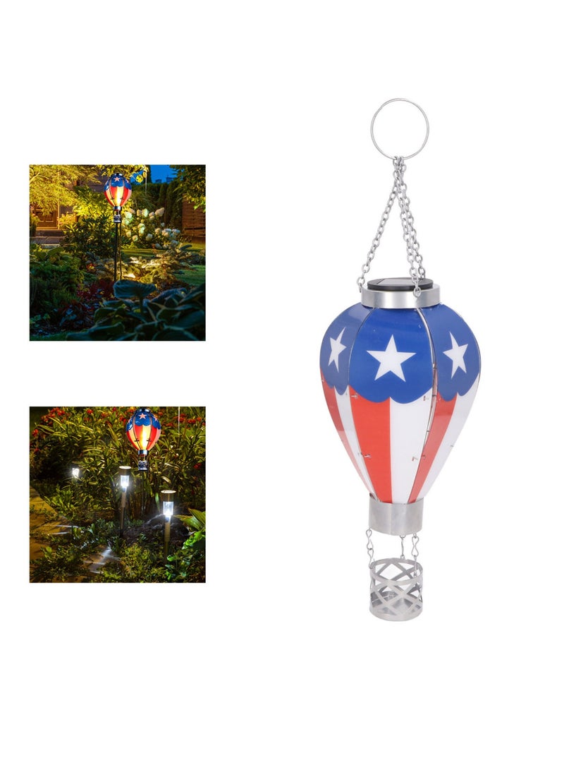 Solar Hot Air Balloon Lantern Outdoor Hanging Decorative Ornament Lantern