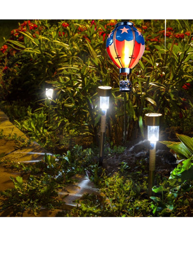 Solar Hot Air Balloon Lantern Outdoor Hanging Decorative Ornament Lantern