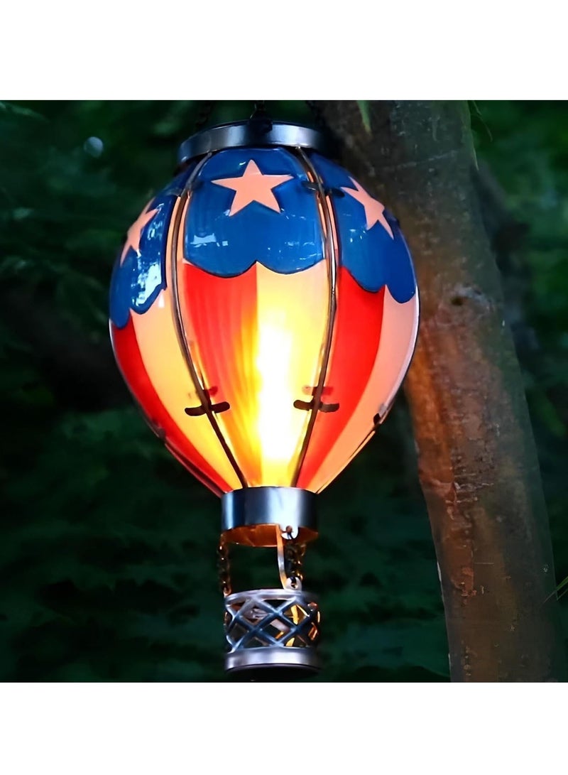 Solar Hot Air Balloon Lantern Outdoor Hanging Decorative Ornament Lantern