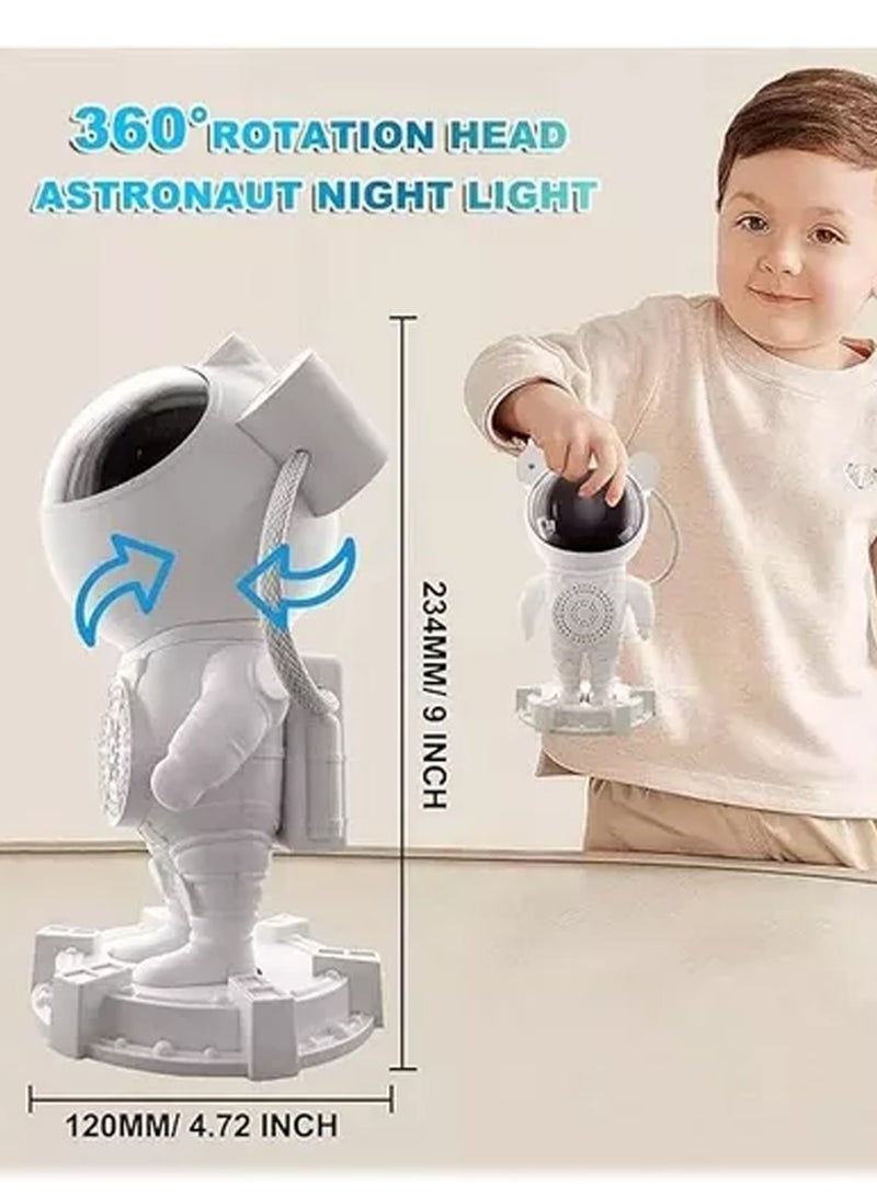 Night Light with Speaker 360°Adjustable Design, Astronaut Nebula Galaxy Night Light Projector for Children Adults Baby Bedroom, Party Game Room