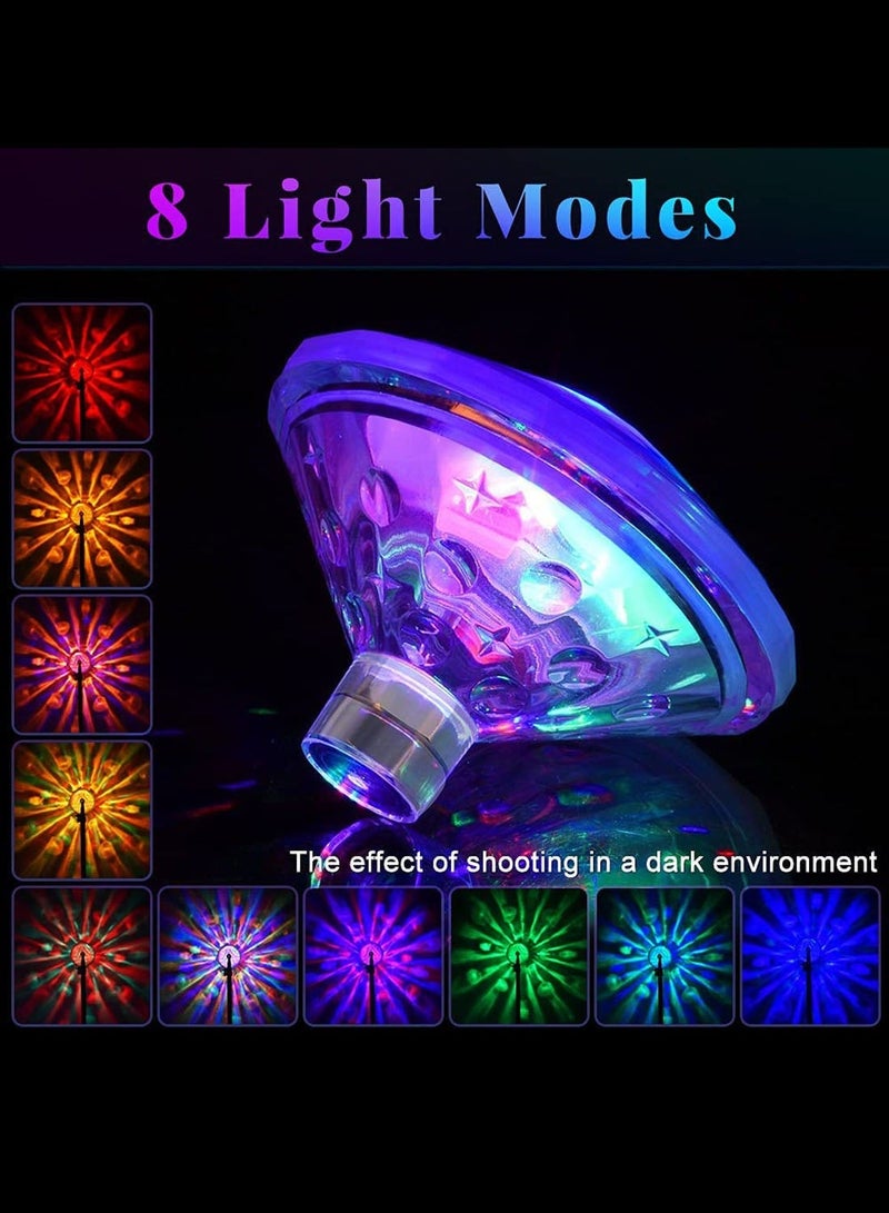 Swimming Pool Light Floating Pool Lights with 7 Modes Ornament Bathtub Pond Décor Underwater Waterproof Lighting Flashing Fountain Accessories Disco Pool Party Decorations Hot Tub Bath Toys