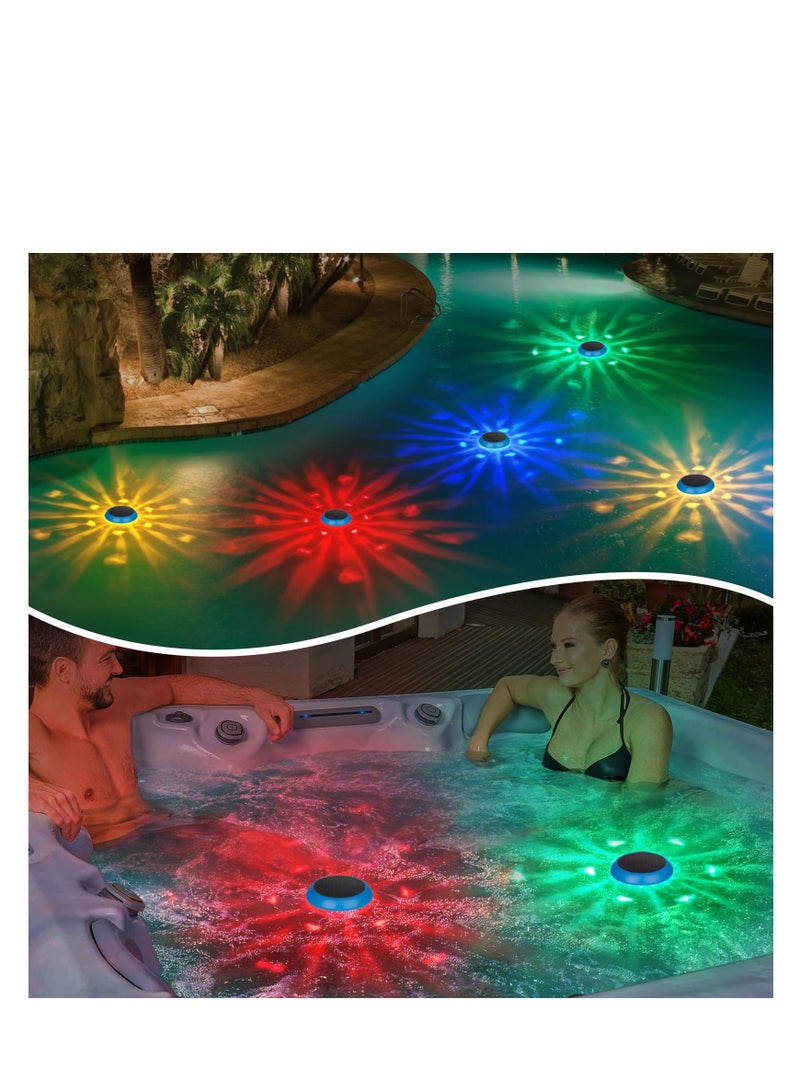 Solar Floating Pool Lights,  LED Multicolor RGB Color Changing Solar Pool Lights That Float, Outdoor Waterproof Swimming Pool Accessories for Pool, Pond, Hot Tub, Garden, Party Decoretion