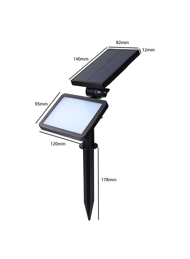 48 LED Solar Powered Spotlight Black