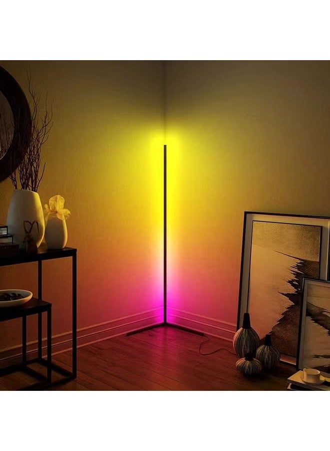 Remote Control RGB LED Corner Floor Lamp Multicolour