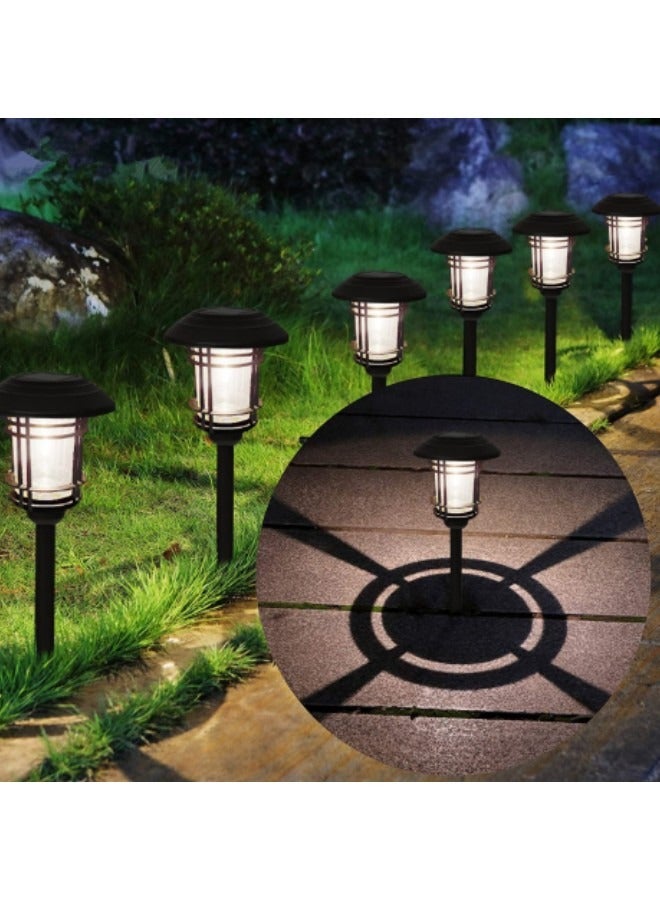 1-Piece Solar Pathway Lights, Outdoor Solar Lights Bright Metal Retro Solar Garden Lights Decorative Waterproof Solar Powered Led Landscape Lighting