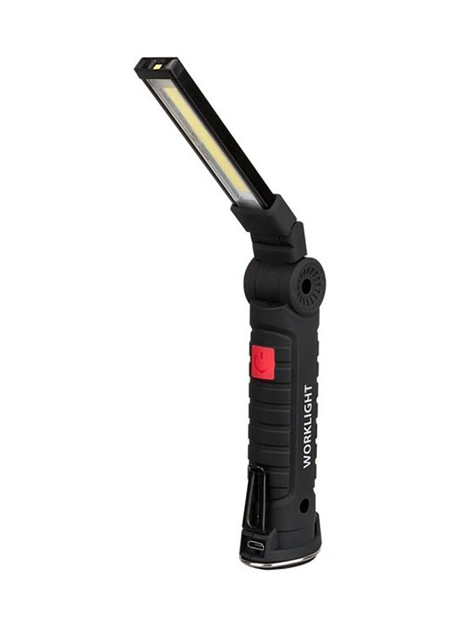 5-Mode Portable COB Torch Black 18cm