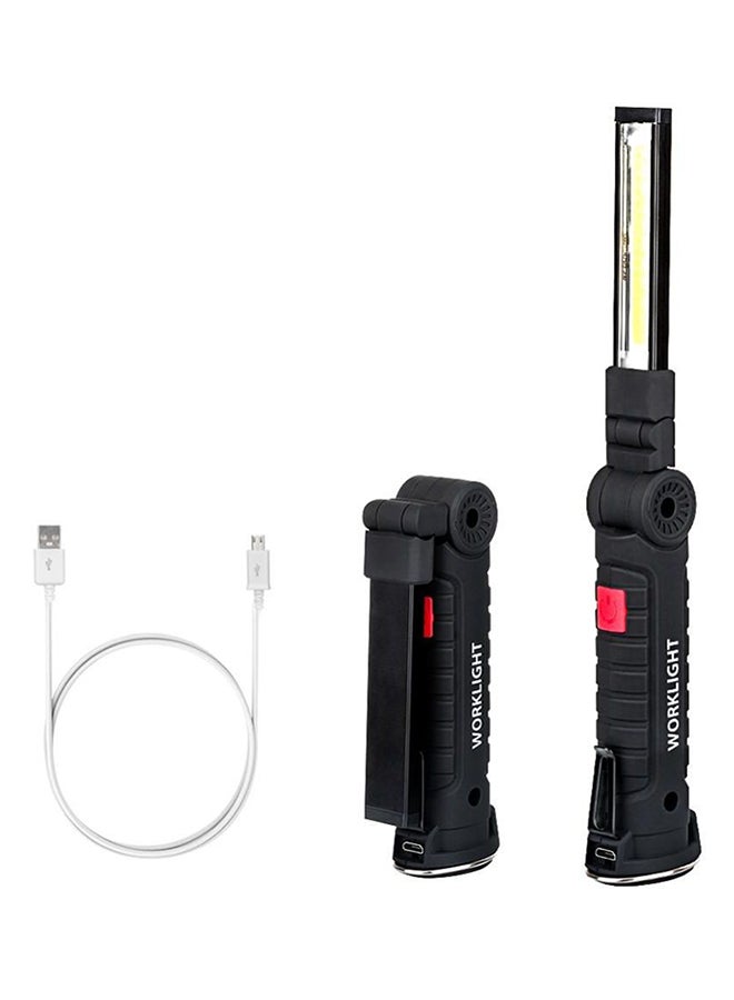 5-Mode Portable COB Torch Black 18cm