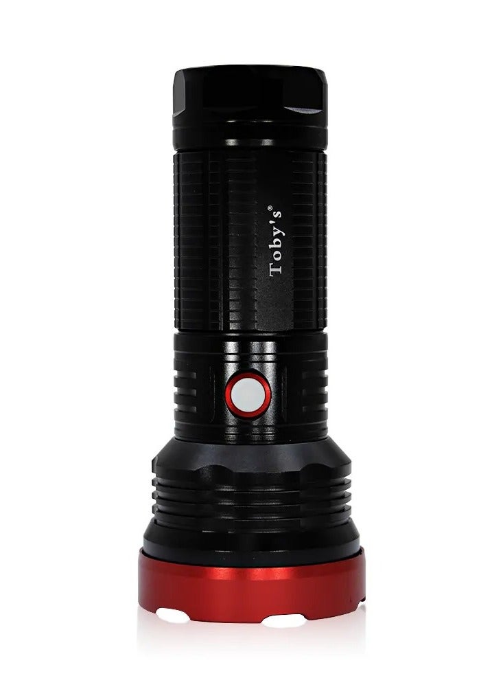 Toby's Rechargeable LED Flashlight - 2500 Meters Long Range - SST40 LED 2000 Lumen Bright Powerful Torch Light - High Strength Aluminium Alloy - Long Lasting Battery Life