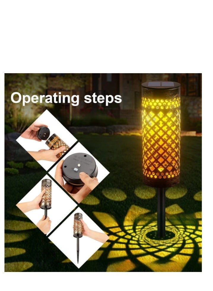 4 Pack solar large garden pathway lights outdoor led waterproof,brightlight colorize colorful pathway solar light