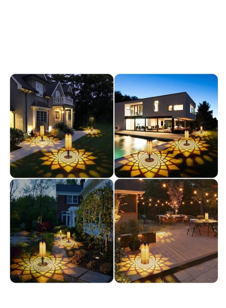 4 Pack solar large garden pathway lights outdoor led waterproof,brightlight colorize colorful pathway solar light